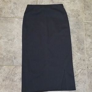 High waisted midi pencil skirt